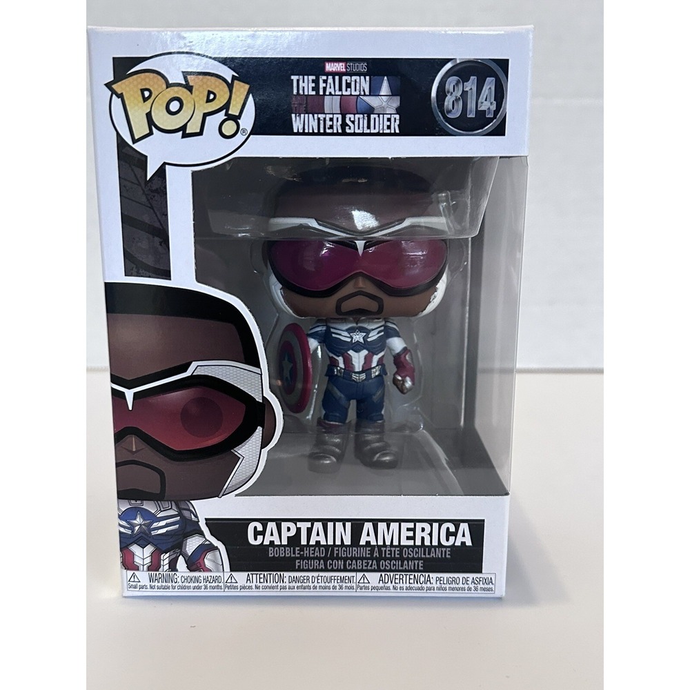 Funko Pop! Marvel Falcon The Winter Soldier Captain America‎ Bobble Head Box 814
